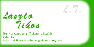 laszlo tikos business card